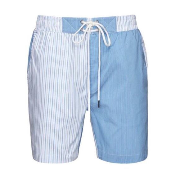Ser.O.Ya Men's Ziggy Swim Trunk Shorts in Blue Stripe Combo Size L NWT - Picture 2 of 9